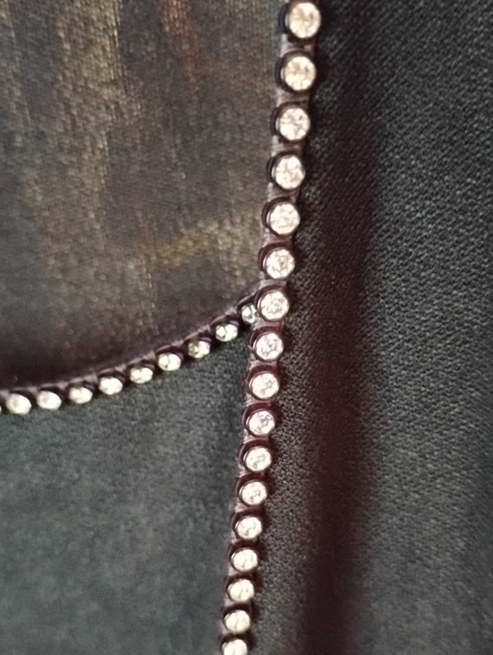 Alex Evenings-Nordstrom Dark Navy Maxi Dress& Cover With Diamond Detailing - Picture 10 of 12